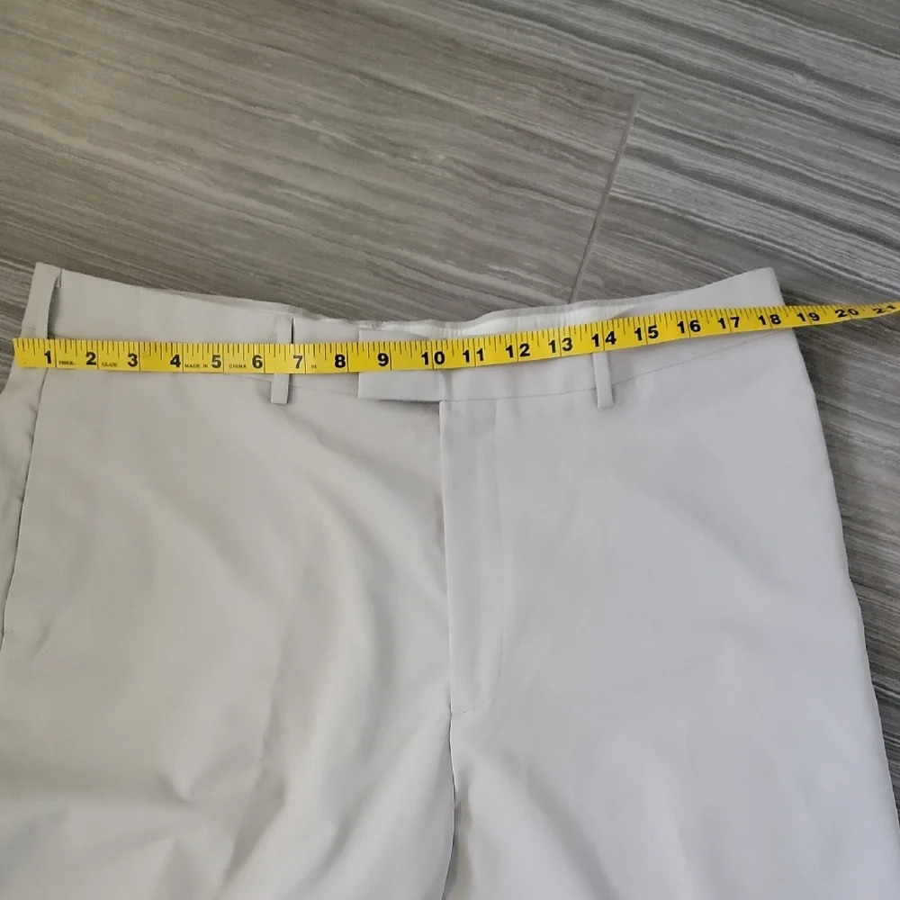 PGA Tour White Dress Pants Flat Front Straight Leg - Picture 7 of 9
